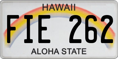 HI license plate FIE262
