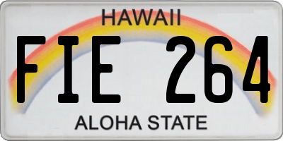 HI license plate FIE264
