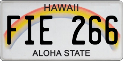 HI license plate FIE266