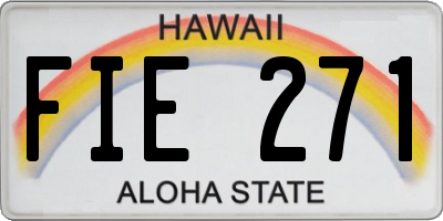 HI license plate FIE271