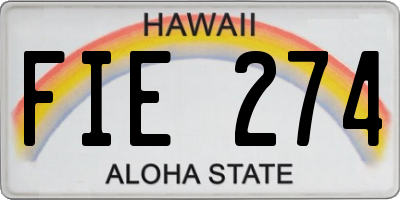 HI license plate FIE274