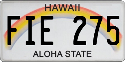 HI license plate FIE275