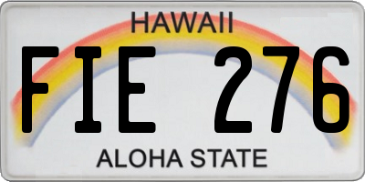 HI license plate FIE276