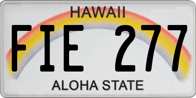 HI license plate FIE277