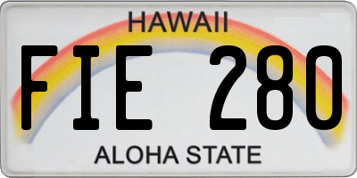 HI license plate FIE280