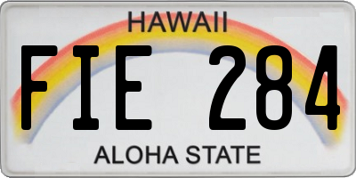 HI license plate FIE284