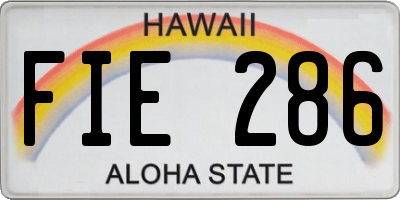 HI license plate FIE286