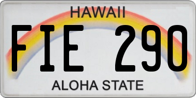 HI license plate FIE290