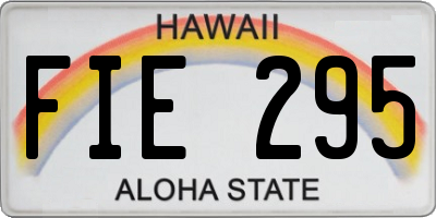 HI license plate FIE295