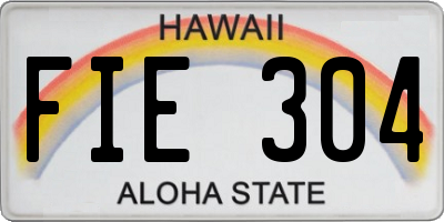 HI license plate FIE304
