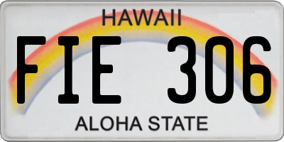 HI license plate FIE306
