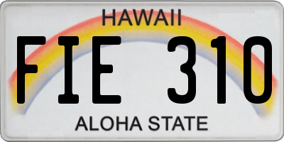 HI license plate FIE310
