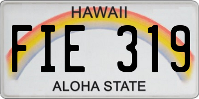 HI license plate FIE319