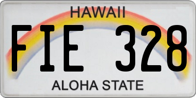 HI license plate FIE328
