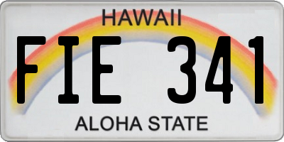 HI license plate FIE341