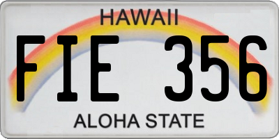 HI license plate FIE356