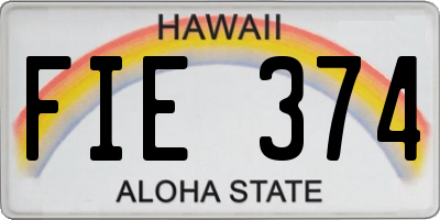 HI license plate FIE374