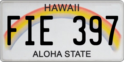 HI license plate FIE397