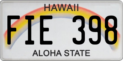 HI license plate FIE398