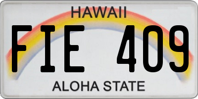 HI license plate FIE409