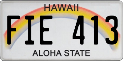HI license plate FIE413