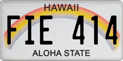 HI license plate FIE414