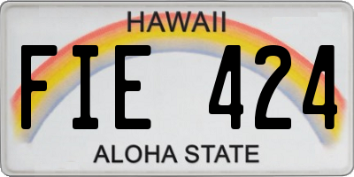 HI license plate FIE424