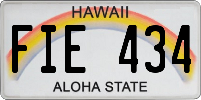 HI license plate FIE434