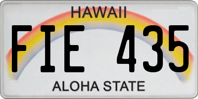 HI license plate FIE435