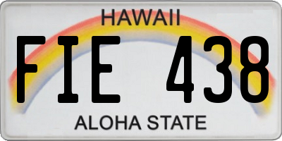 HI license plate FIE438