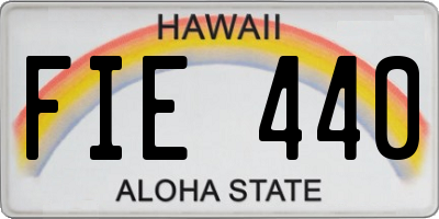 HI license plate FIE440