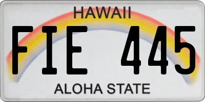 HI license plate FIE445