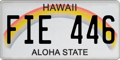 HI license plate FIE446