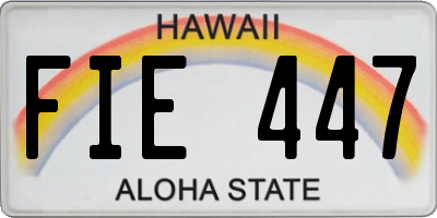HI license plate FIE447