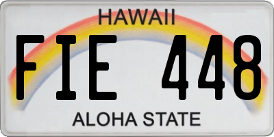 HI license plate FIE448