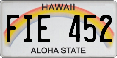 HI license plate FIE452