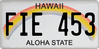 HI license plate FIE453