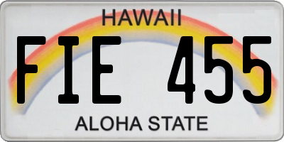 HI license plate FIE455