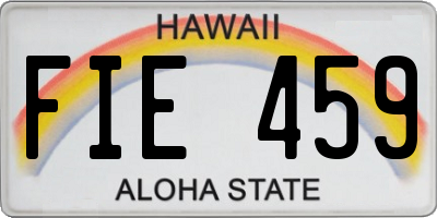 HI license plate FIE459