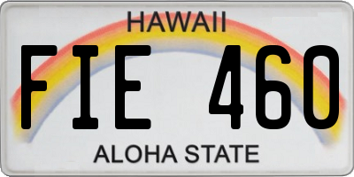 HI license plate FIE460