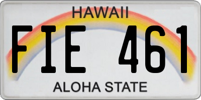 HI license plate FIE461