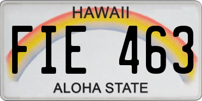 HI license plate FIE463