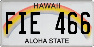 HI license plate FIE466