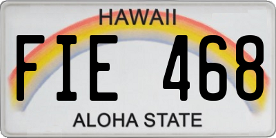 HI license plate FIE468