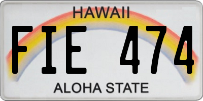 HI license plate FIE474