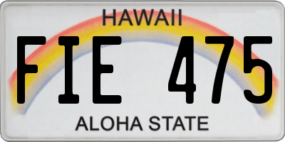 HI license plate FIE475