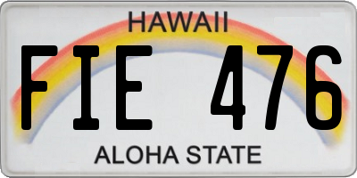 HI license plate FIE476