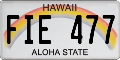 HI license plate FIE477