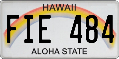 HI license plate FIE484