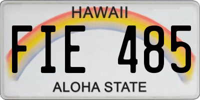 HI license plate FIE485
